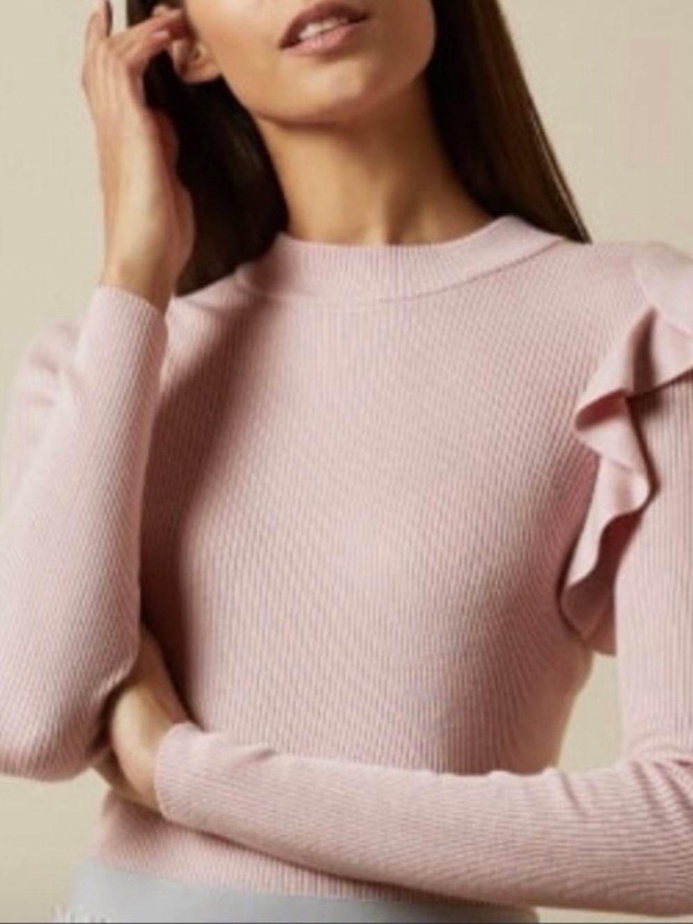 Ted Baker DIXIIY Shoulder
Detail Ribbed Sweater
